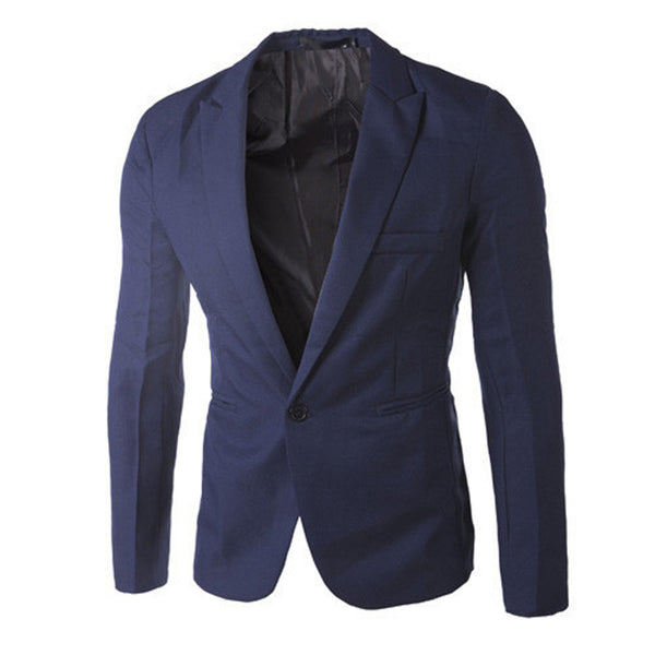 solid Men Blazer Casual Suits