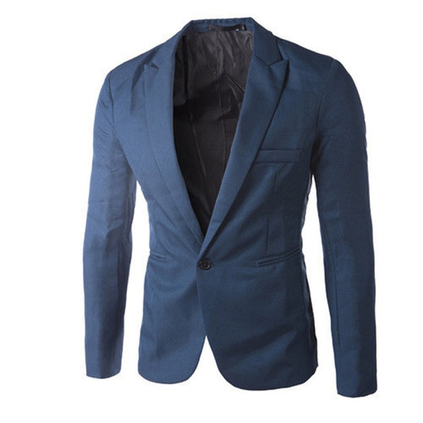 solid Men Blazer Casual Suits