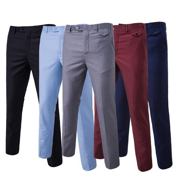 Pants Men Flat Slim